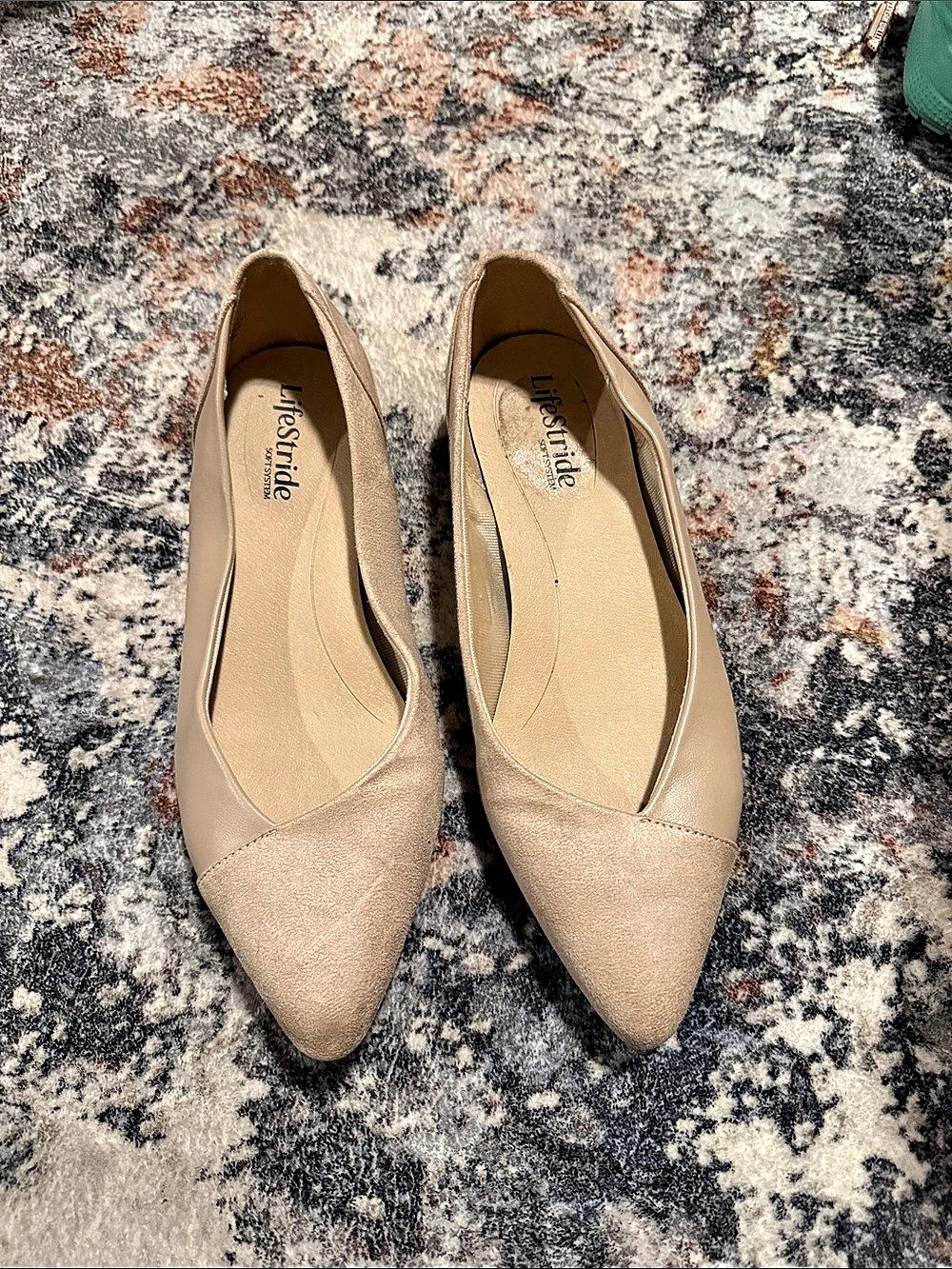 LifeStride Pointed Toe Flats in Brown